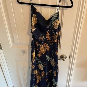 Navy / Floral Dress